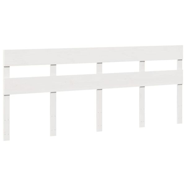 vidaXL Cama sem colch&atilde;o 200x200 cm madeira de pinho maci&ccedil;a branco