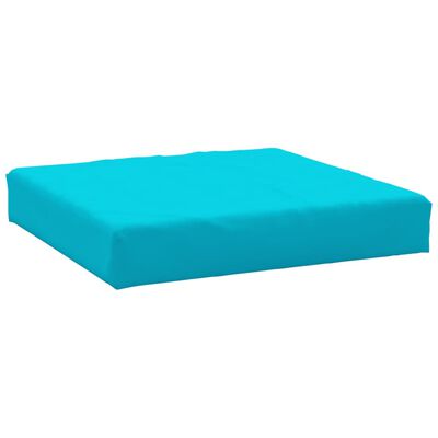 vidaXL Almofadão para sofá de paletes 60x60x8 cm tecido turquesa