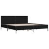 vidaXL Estrutura de cama 200x200 cm derivados de madeira/metal preto