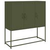 vidaXL Aparador alto 100,5x39x107 cm a&ccedil;o verde azeitona