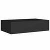 vidaXL Prateleiras de parede com gavetas 2 pcs MDF 40x23,5x10 cm preto