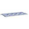 vidaXL Almofad&atilde;o p/ banco jardim 100x50x3 cm tecido oxford azul/branco