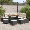 vidaXL Conjunto de Sof&aacute; de Jardim 9 pcs Preto Rattan Sint&eacute;tico