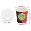vidaXL Copos de caf&eacute; de papel com tampas 1000 pcs 4oz 120ml