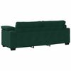 vidaXL Sof&aacute; de 3 lugares 220x77x82 cm veludo verde-escuro