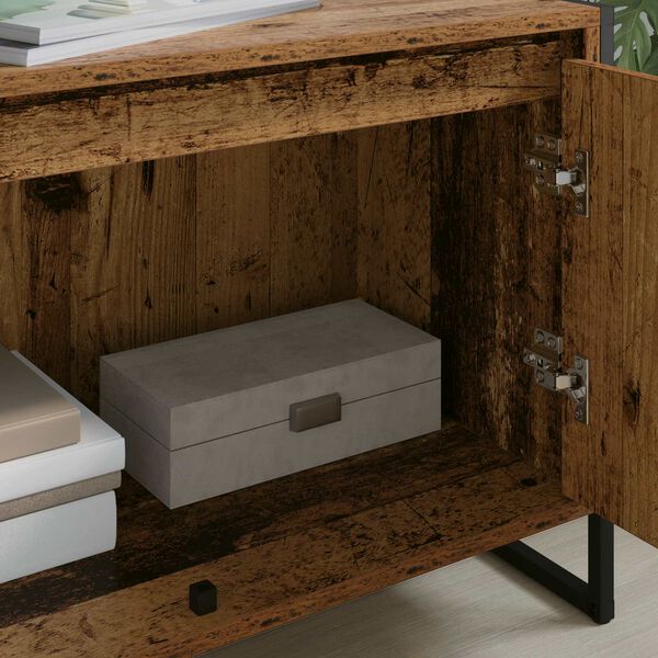 vidaXL Gabinete para TV Madeira Antiga 140 x 36 x 49.5 cm