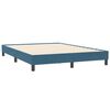 vidaXL Cama com molas/colchão 140x210 cm veludo azul-escuro
