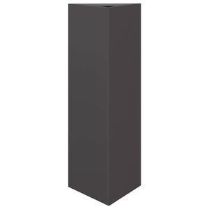 vidaXL Vaso/floreira de jardim triangular 30x26x75 cm a&ccedil;o preto