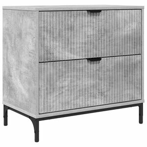 vidaXL Mesa-de-cabeceira Cinzento cimento 63.5 x 36 x 61 cm