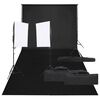 vidaXL Kit de est&uacute;dio fotogr&aacute;fico com conjunto de ilumina&ccedil;&atilde;o e fundo