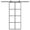 vidaXL Porta deslizante c/ conj. ferragens 90x205cm vidro ESG/alumínio