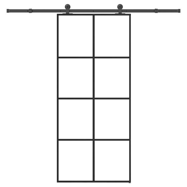 vidaXL Porta deslizante c/ conj. ferragens 90x205cm vidro ESG/alumínio