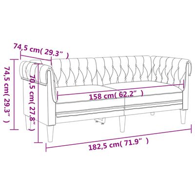 vidaXL 2 pcs conjunto de sofás tecido castanho