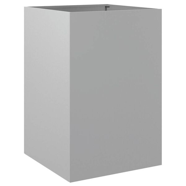 vidaXL Vaso/floreira 52x48x75 cm a&ccedil;o galvanizado prateado