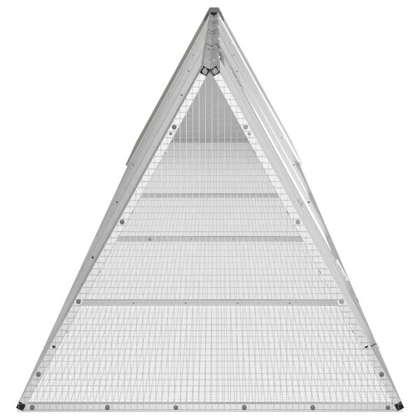 vidaXL Gaiola p/ coelhos 504,5x80,5x71 cm a&ccedil;o galvanizado cinzento