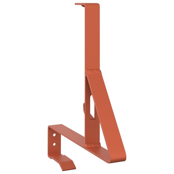 vidaXL Suporte para Prote&ccedil;&atilde;o de Neve 2 pcs Vermelho 29,5 x 3 x 34,5 cm