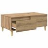 vidaXL Mesa de centro com gaveta Carvalho Artesanal 90 x 50 x 35 cm