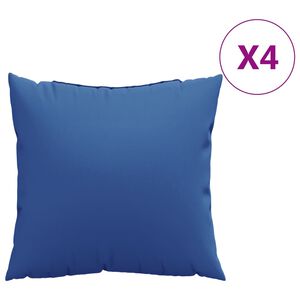 vidaXL Almofadas de sof&aacute; 4 pcs 60x60 cm tecido azul