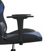 vidaXL Cadeira de gaming couro artificial preto e azul