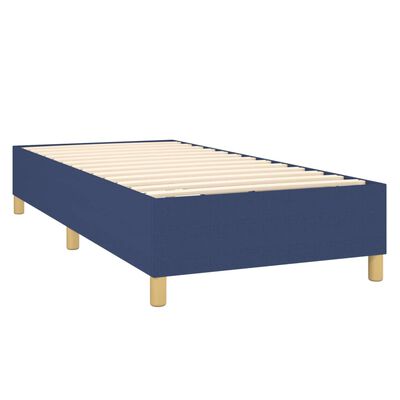 vidaXL Estrutura de cama em tecido 80x200 cm azul