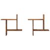 vidaXL Prateleiras de parede 2 pcs derivados de madeira madeira velha