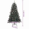 vidaXL &Aacute;rvore de Natal Artificial Verde 150 cm PVC, Pl&aacute;stico e A&ccedil;o
