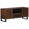 vidaXL M&oacute;vel de TV 100x34x46 cm madeira de mangueira maci&ccedil;a castanho