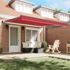 vidaXL Toldo Retr&aacute;til Vermelho 400 &times; 300 cm Poli&eacute;ster e Alum&iacute;nio