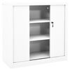 vidaXL Armário com porta deslizante aço 90x40x90 cm branco