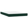 vidaXL Cama box spring com colch&atilde;o 160x210 cm veludo verde escuro
