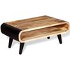 vidaXL Mesa de centro madeira de mangueira r&uacute;stica 90x55x39 cm