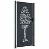 vidaXL Port&atilde;o de jardim antracite 100x175 cm a&ccedil;o design &aacute;rvore