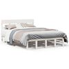 vidaXL Cama sem colch&atilde;o 140x200 cm madeira de pinho maci&ccedil;a branco