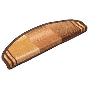 vidaXL Tapetes de escadas adesivos 5 pcs 65x21x4 cm castanho