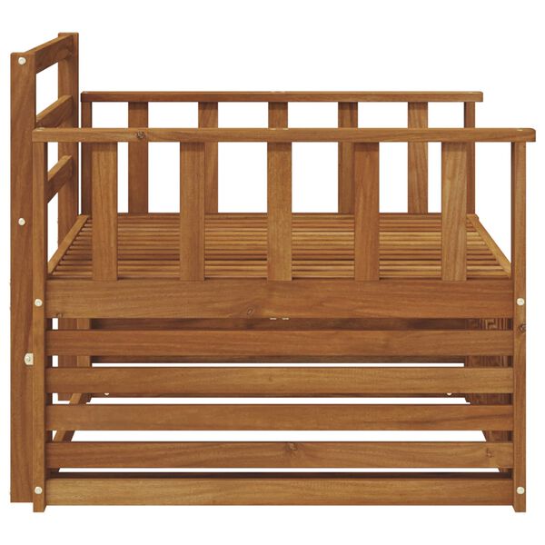 vidaXL 2 Pe&ccedil;a Sof&aacute; com Bra&ccedil;os Madeira S&oacute;lida de Ac&aacute;cia Natural