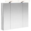 vidaXL Arm&aacute;rio de Espelho para Banheiro Cinza Sonoma 80 x 14,5 x 70 cm