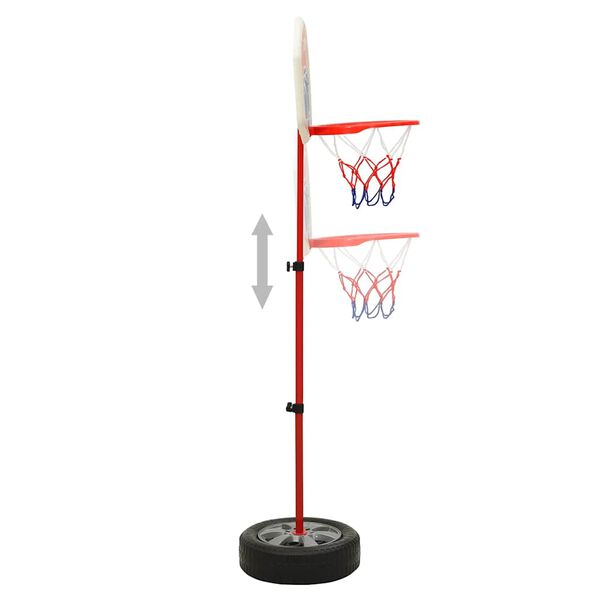 vidaXL Conjunto de basquetebol infantil ajust&aacute;vel 120 cm