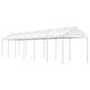 vidaXL Gazebo com telhado 13,38x2,28x2,69 m polietileno branco