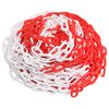 vidaXL Corrente de sinaliza&ccedil;&atilde;o pl&aacute;stico 30 m &Oslash;8 mm vermelho e branco