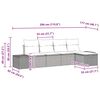 vidaXL Conjunto de Sof&aacute; de Jardim com almofada 5 pcs vime PE