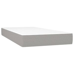 vidaXL Colch&atilde;o de molas ensacadas firmeza m&eacute;dia 90x190x20 cm tecido cinza-claro