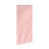 vidaXL Rosa Plissada Cega 60x150 cm Largura Tecido 59,4 cm Poli&eacute;ster
