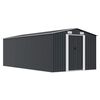 vidaXL Abrigo de jardim 257x489x181 cm metal antracite