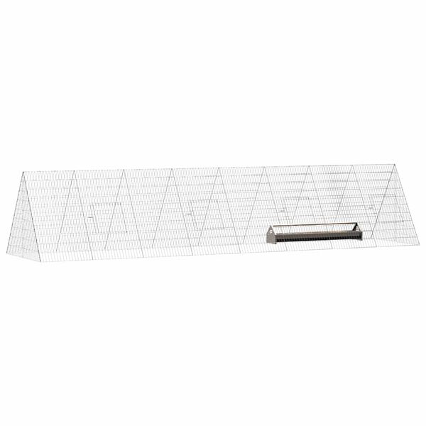 vidaXL Gaiola para galinhas Prateado 430 x 100 x 85 cm A&ccedil;o Galvanizado