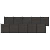 vidaXL Conjunto de Cercas 10 unid. 1737 x 186 cm WPC e Alum&iacute;nio Preto