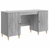 vidaXL Mesa Sonoma Cinzento 142,5 x 50 x 75 cm Derivados de Madeira