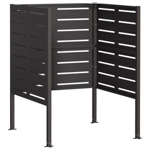 vidaXL Tela para Lixeira 85 x 85 x 113 cm A&ccedil;o Preto