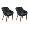 vidaXL Cadeiras de exterior c/ almofad&otilde;es 2 pcs vime PE preto