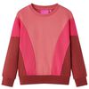 Sweatshirt para crian&ccedil;a blocos de cores rosa e henna 92