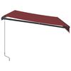 vidaXL Toldo retr&aacute;til manual com luzes LED 350x250 cm bord&ocirc;